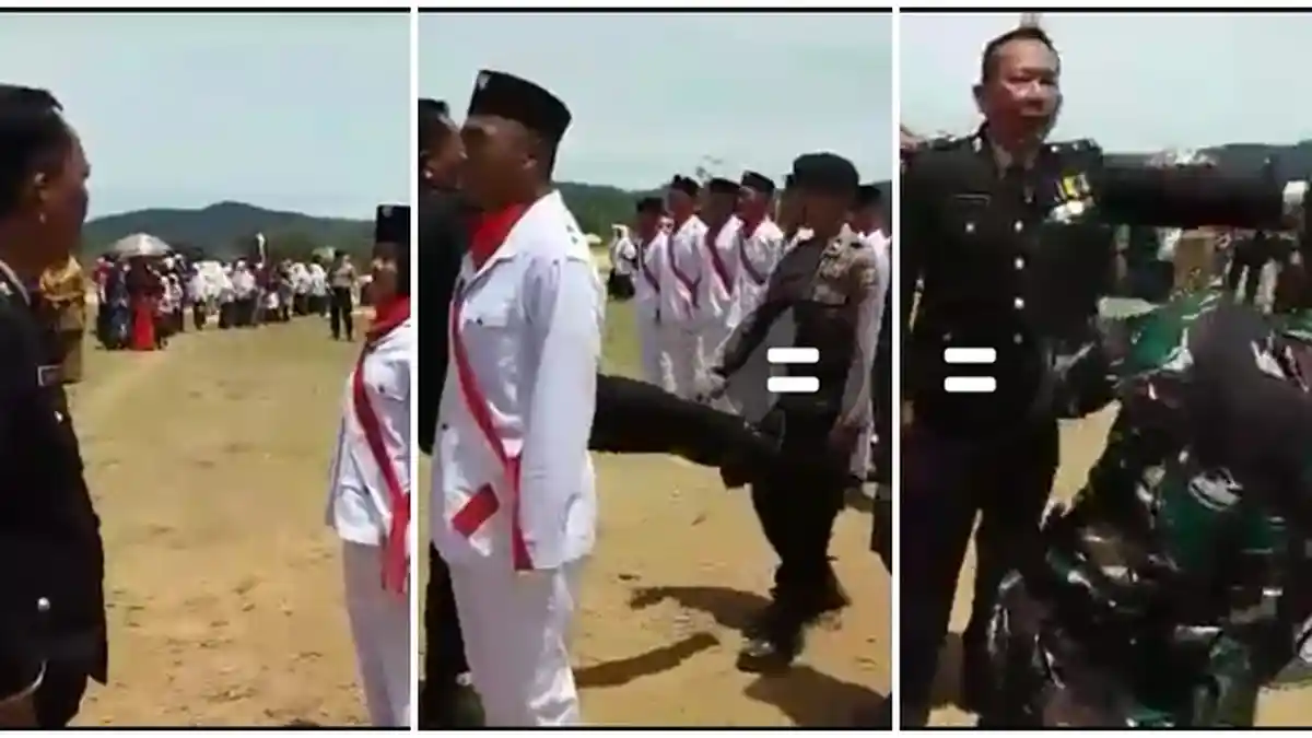 VIRAL Prank Perwira Polri Tampar dan Tendang Seorang Polisi dan Anggota TNI, Tonton Videonya