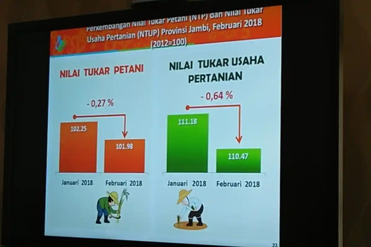 GALERI FOTO: Nilai Tukar Petani Jambi Turun Dibanding Bulan Lalu, Simak Rinciannya