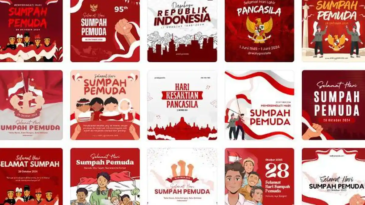 60 Poster Gambar Menarik Hari Sumpah Pemuda 2024 dan Caption Bahasa Inggris, Tinggal Download