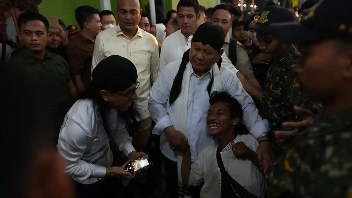 Prabowo, Gus Miftah, dan Pendeta Gilbert Sepanggung di Sleman, Ribuan Orang Menyambut