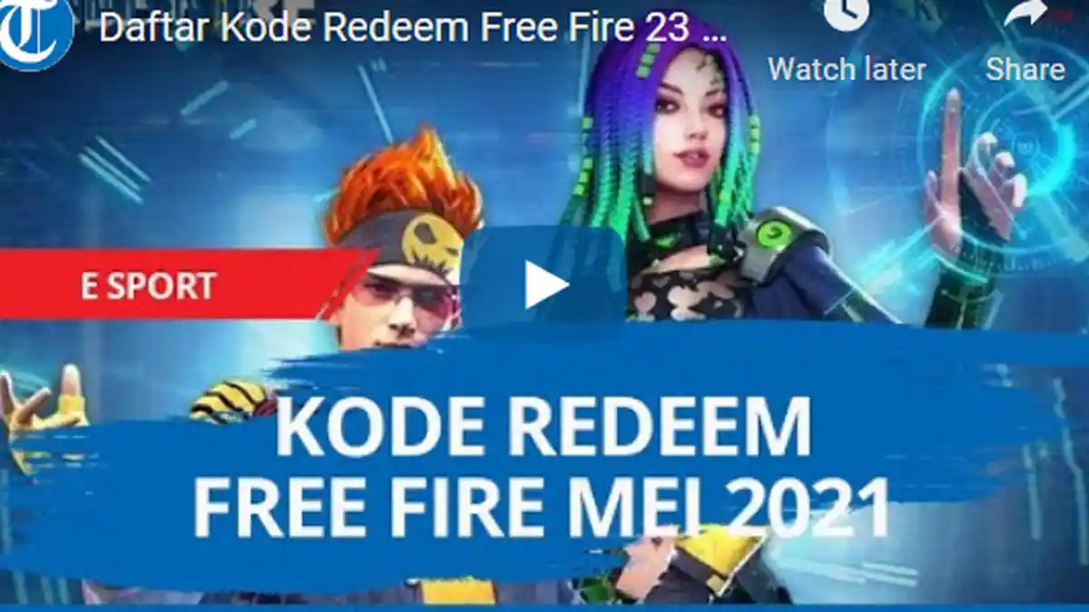 Kode Redeem FF Hari Ini Minggu 30 Mei 2021, Segera Klaim Kode Redeem Free Fire Terbaru