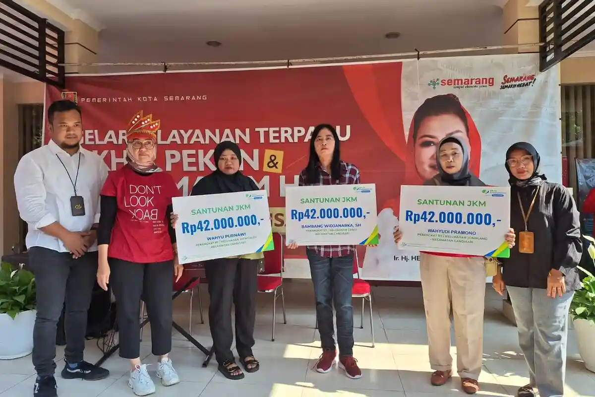 Tiga Ahli Waris Perangkat RT-RW di Kota Semarang Dapat Santunan dari BPJS Ketenagakerjaan