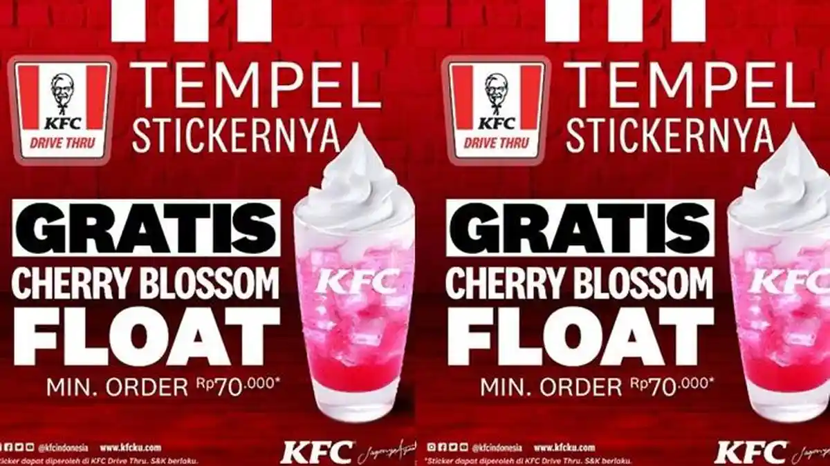 Katalog Promo KFC Hari ini, Pembelian Minimal Rp 70.000 di Drive Thu Gratis Minuman