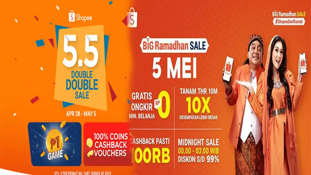 PROMO Shopee 5.5, Belanja Rp 0 Gratis Ongkir, Jangan Lewatkan!