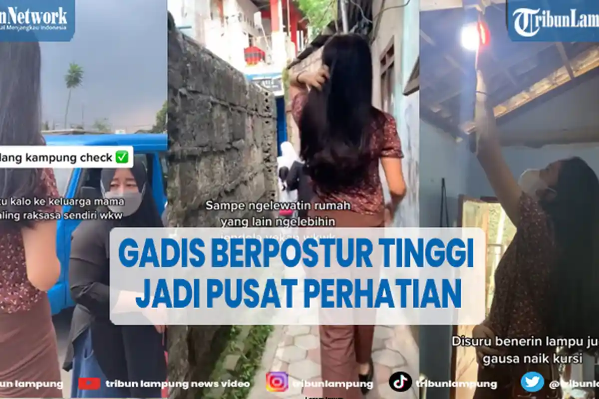 Sosok Wanita Jangkung Jadi Pusat Perhatian saat Pulang Kampung