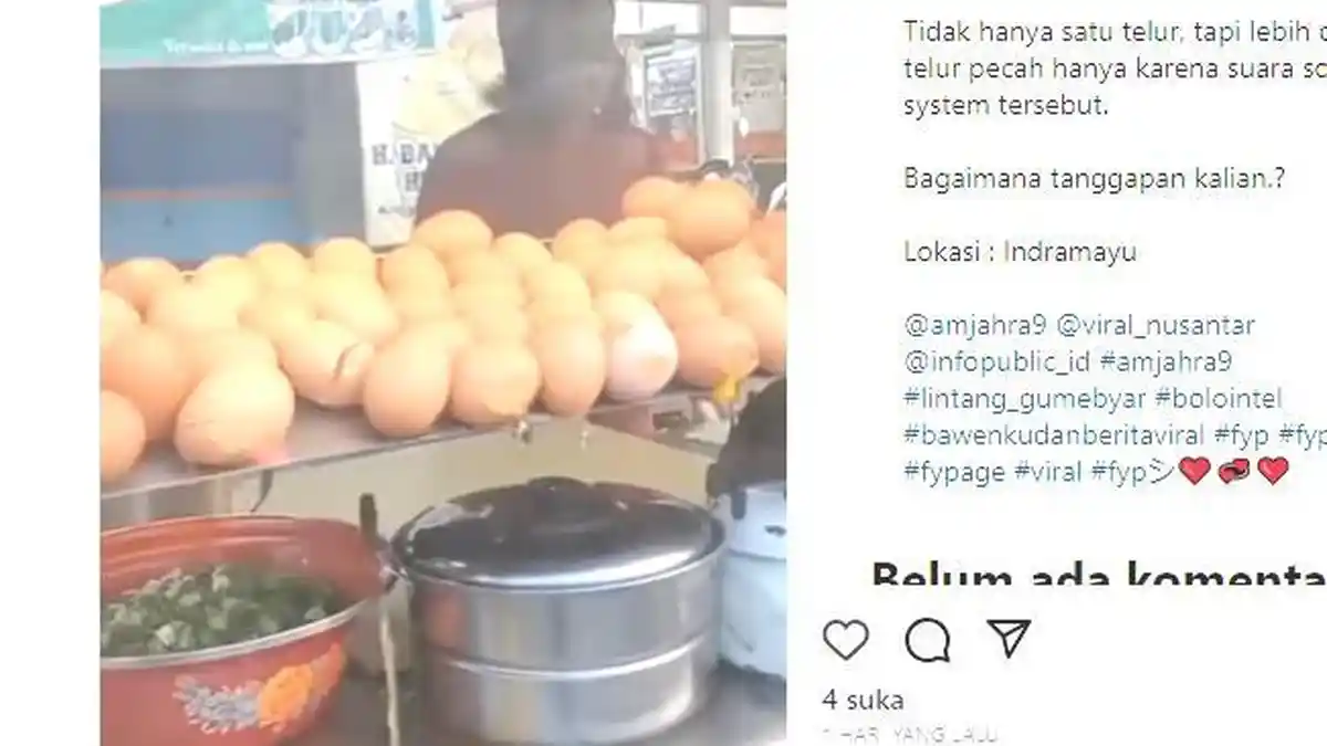 Berita Viral Telur Pedagang Martabak Dalam Gerobak Pecah Karena Getaran Sound System di Indramayu
