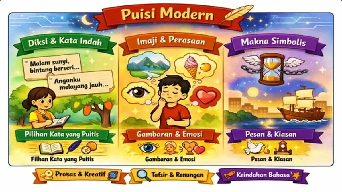50 Contoh Soal HOTS Teks Puisi Modern Bahasa Indonesia Kelas 8 SMP Kurikulum Merdeka