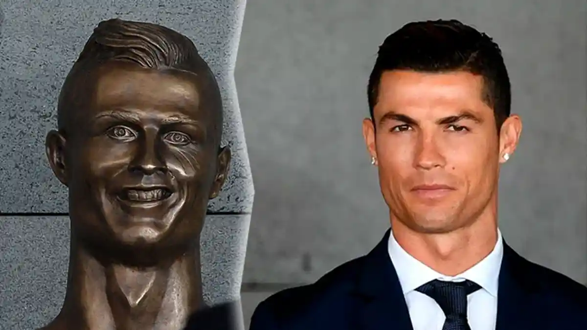 Patung Baru Cristiano Ronaldo Buat Heboh, Reaksi Netizen Tak Kalah Kocak!