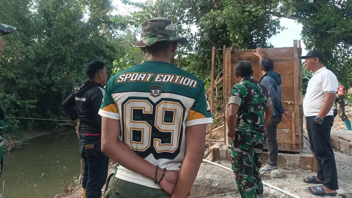 Bertahun-tahun Tanpa Diperhatikan, Kodim 1407 Bone Bangun Jembatan untuk Warga Awangpone