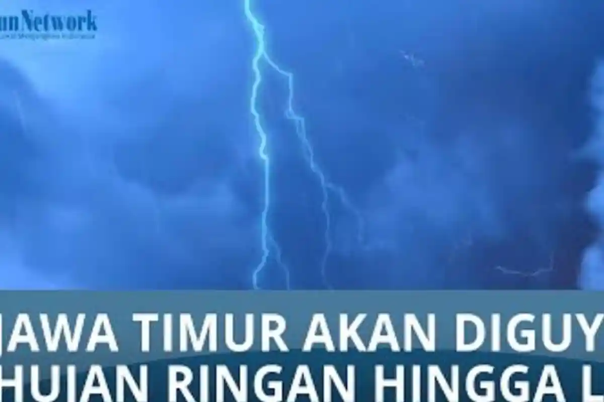 Cuaca Jatim Besok Senin, 15 Agustus 2022: Bondowoso Hujan Petir, Surabaya Hujan Ringan Siang Hari