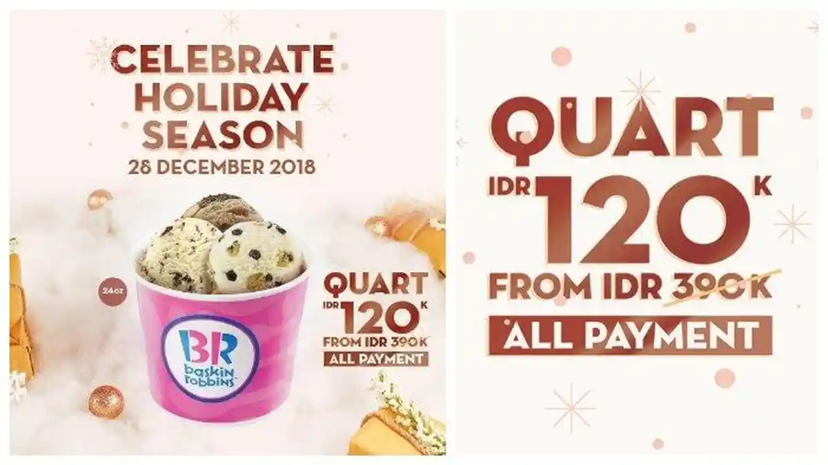 Promo Akhir Tahun dari Baskin Robbins, Dapatkan Fresh Pack Quart Cuma Rp 120 Ribu, Khusus Hari Ini!