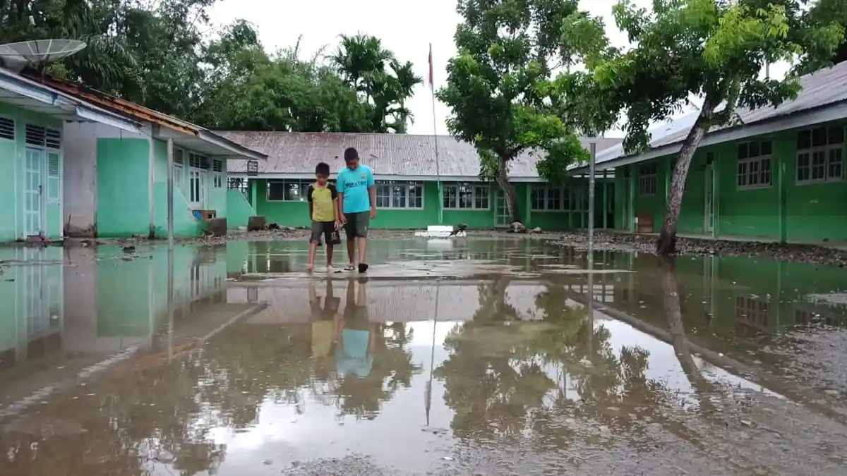 SD Blang Makmur Kuala Batee Abdya Jadi Langganan Banjir Luapan, Ini Harapan Masyarakat