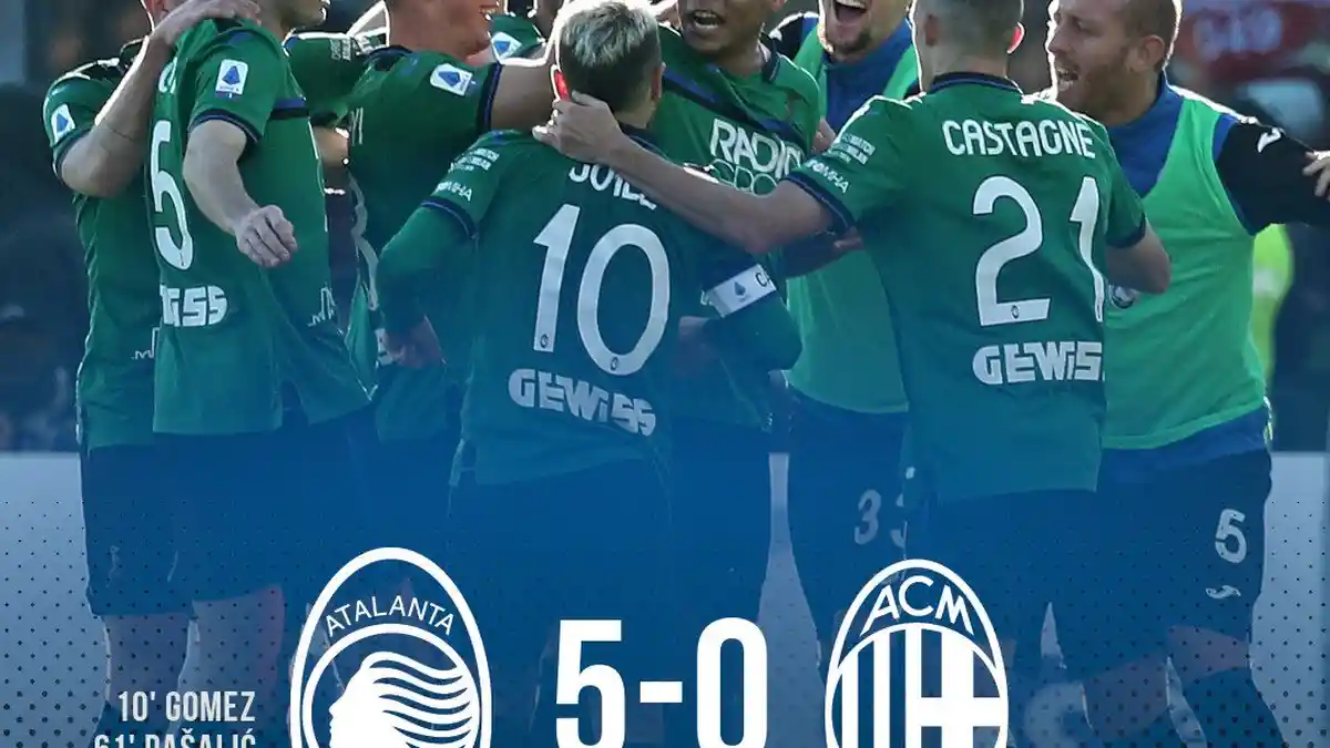 Hasil Liga Italia - AC Milan Hancur di Markas Atalanta, 5 Gol Tanpa Balas