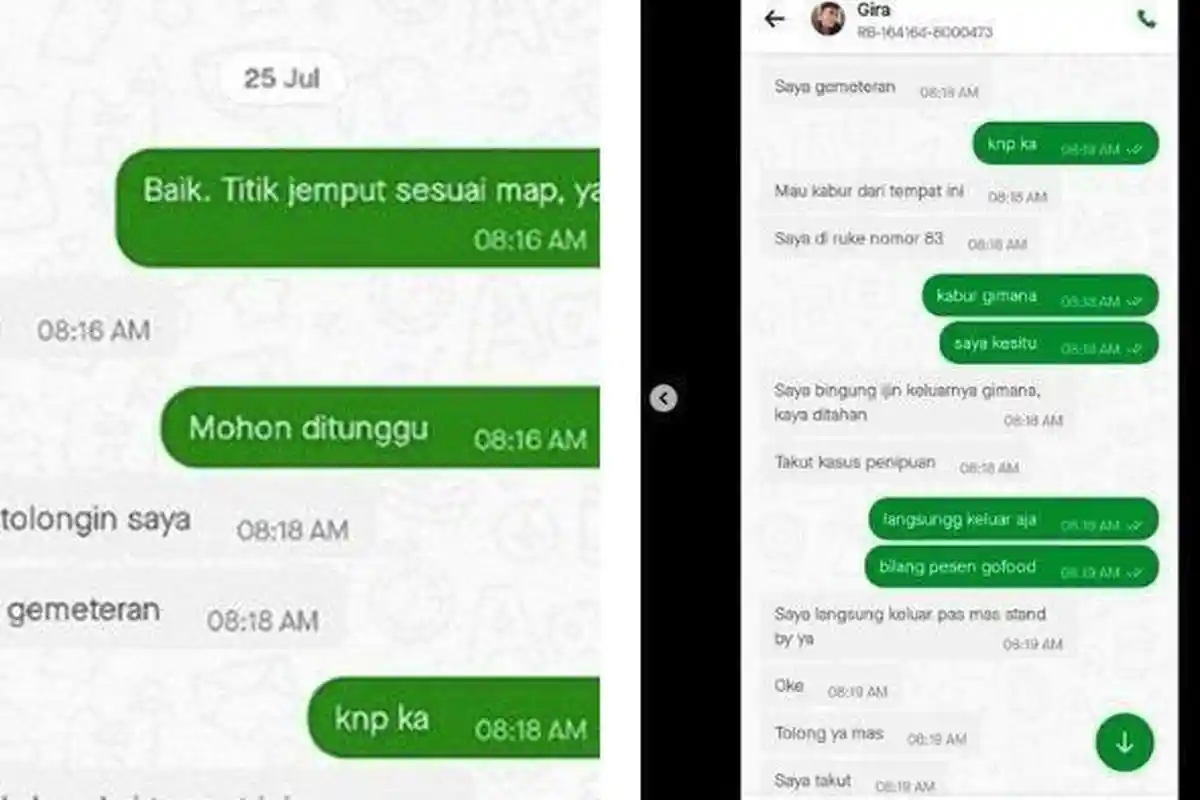 Sosok Penumpang Dibantu Driver Ojol Kabur dari Lowongan Kerja Palsu, Dipaksa Bayar DP Rp350 Ribu