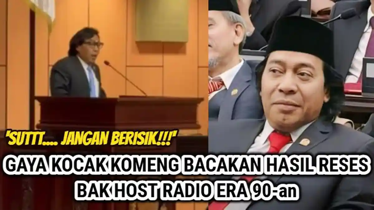 Gaya Kocak Komeng Bacakan Reses di Sidang Paripurna DPD RI, Mirip Host Radio: 'Sut, Jangan Berisik!'