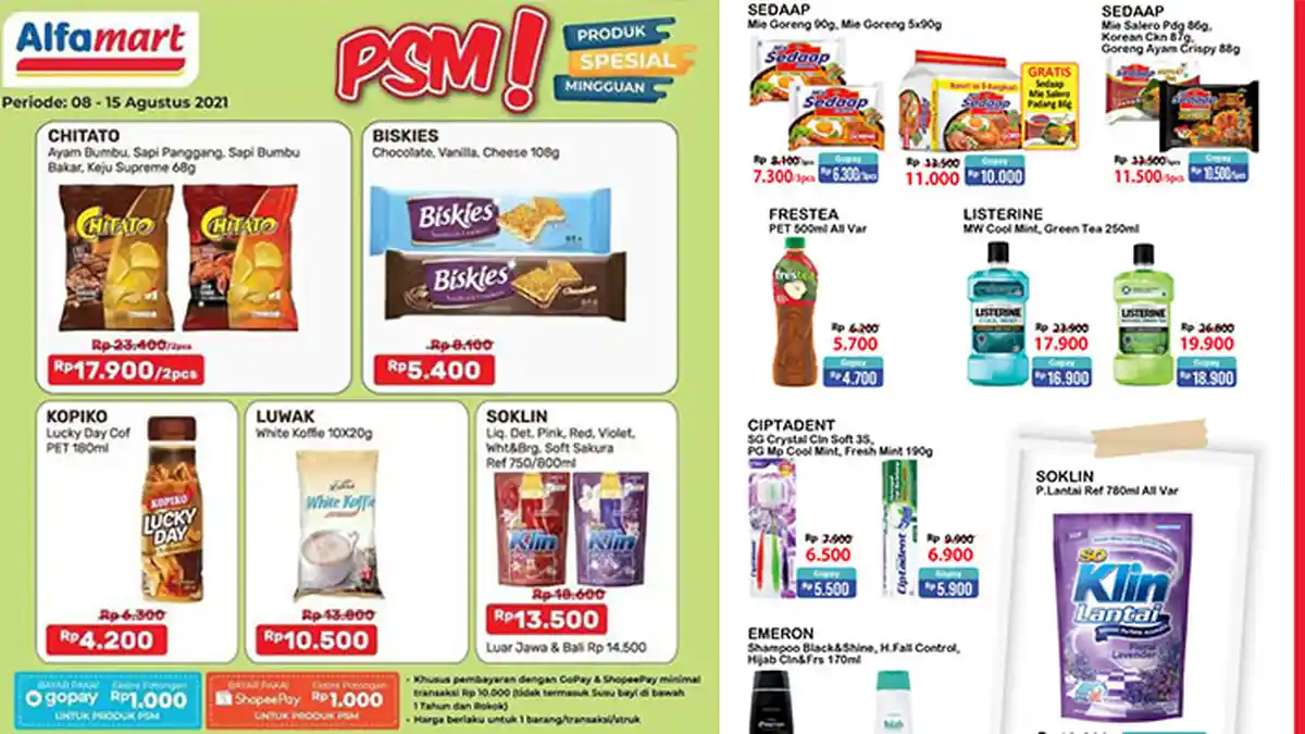 Promo Alfamart 10 Agustus 2021, Detergen Rp 13 Ribuan, Snack, Bubur, Susu Diskon hingga 50%