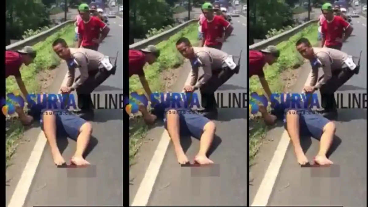 Beredar Video Viral Polisi Pasuruan Selamatkan Bapak dan Anak Korban Tabrak Lari, Sigap Banget!