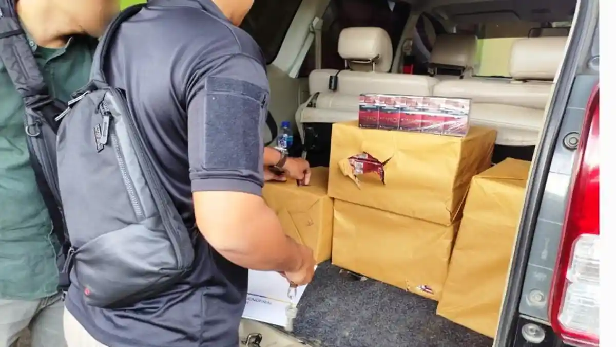 Digerebek! Gudang Rokok Ilegal di Gondangrejo Karanganyar: Tersimpan 724 Ribu Batang