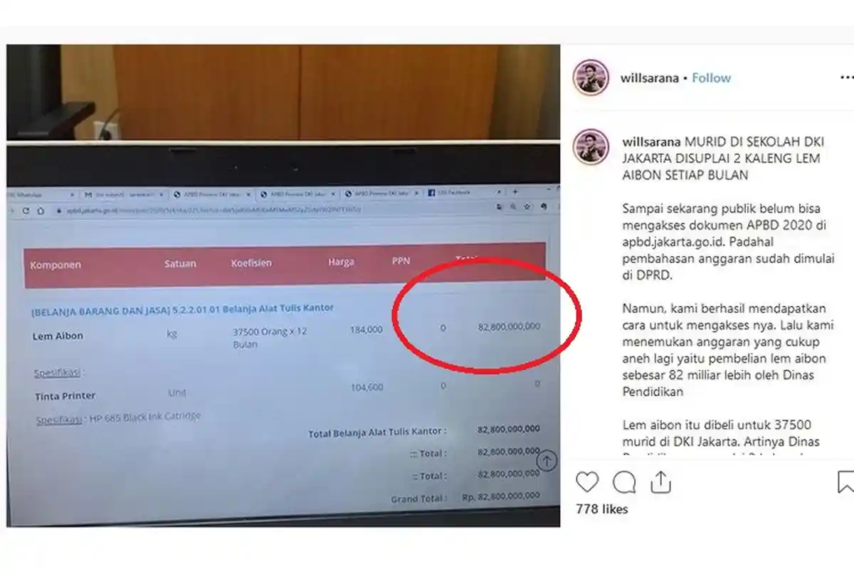 TERKUAK Anggaran Janggal DKI Jakarta Usai Aibon, Beli Thinner Rp 40,1 Miliar, Tipex Rp 31,61 Miliar