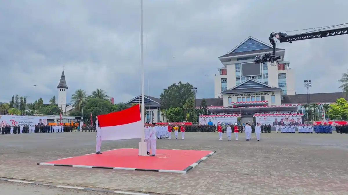 Upacara HUT ke-79 RI di Lapangan Merdeka Ambon Berjalan Aman dan Lancar