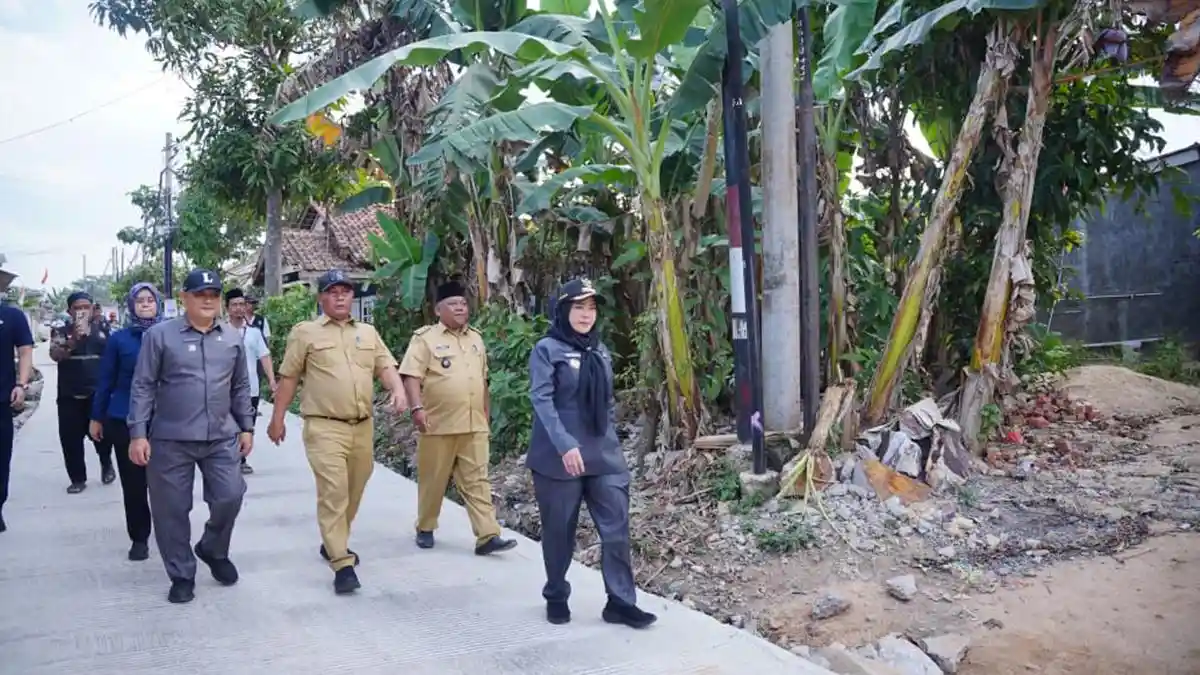 Wali Kota Bandar Lampung Eva Dwiana Tinjau Hasil Perbaikan Jalan Wala Kuba - Tribunlampung.co.id