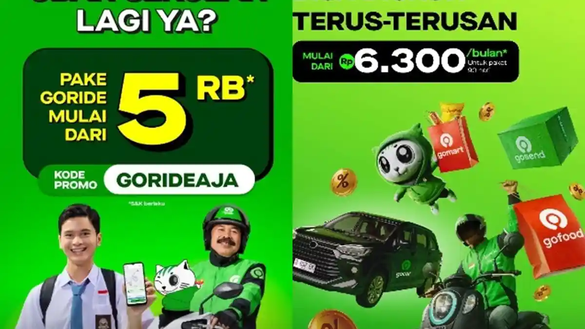 16 Kode Promo Gojek Hari Ini 4 Agustus 2025, Diskon GoRide Rp5 Ribu,GoFood 60 Persen,GoCar Rp10 Ribu