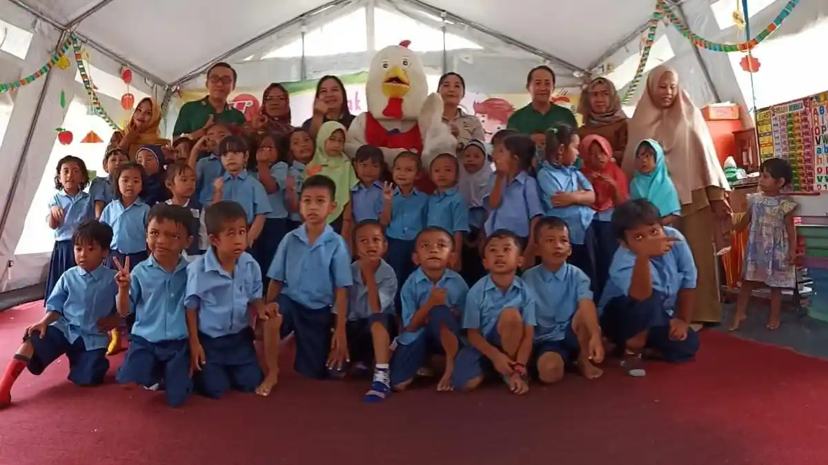 Bantu Korban Gempa Palu, Program PT CNI Berbagi Sambangi Anak PAUD Idhata
