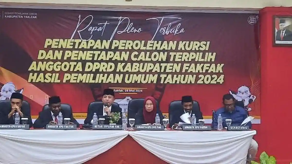 KPU Fakfak Tetapkan Anggota DPRD Terpilih Periode 2024 - 2029
