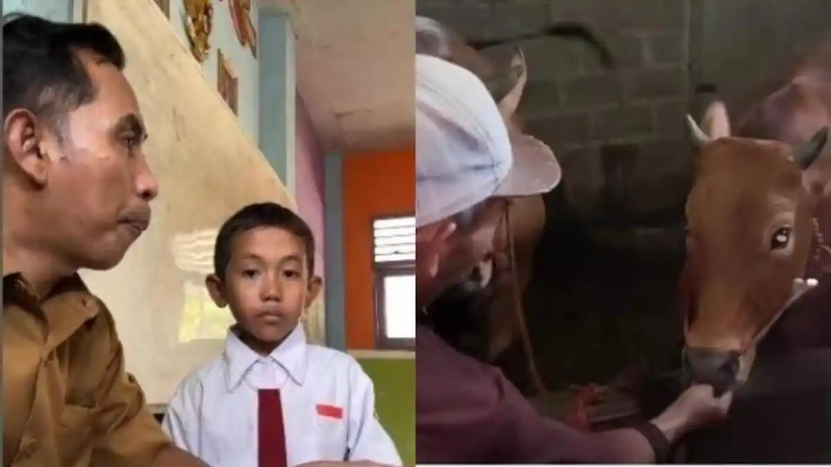 Kisah Pak Ribut, Guru di Lumajang Viral Beri Muridnya Rp1 Juta Setelah Buktikan Sapi Makan Martabak