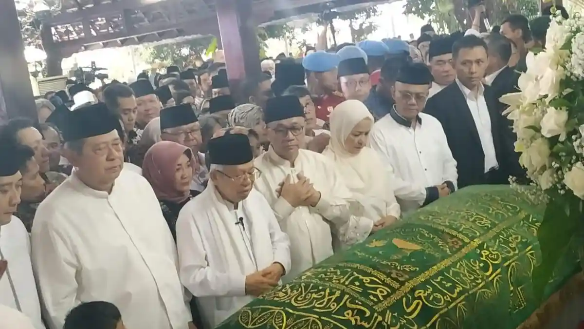 Sedang Berlangsung Live Streaming Suasana Duka Pemakaman Ani Yudhoyono di TMP Kalibata
