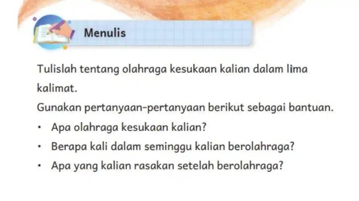 Kunci Jawaban Bahasa Indonesia Kelas 2 SD Halaman 40 Kurikulum Merdeka, Tema Menulis