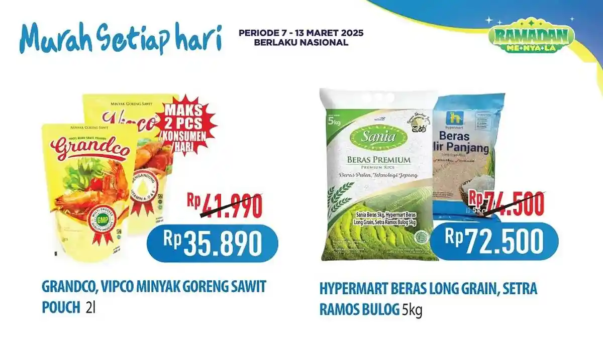 Katalog Promo Hypermart dan Superindo Hari Ini 7 Maret 2025 Khusus Puasa 7 Ramadhan 1446 H