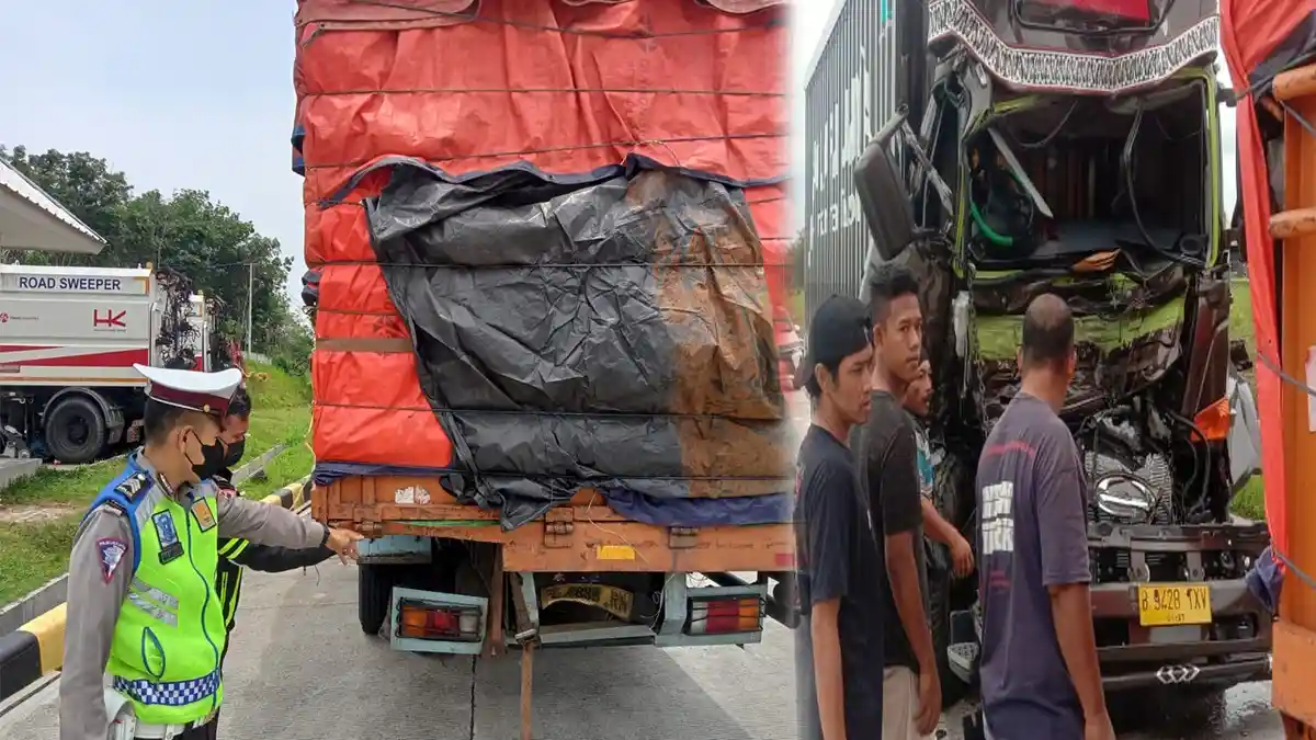 Kecelakaan di Tol Lampung, Mobil Boks Seruduk Pantat Fuso