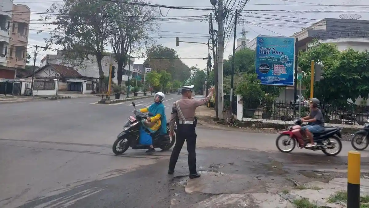 Polres Metro Polda Lampung Strong Point Demi Terciptanya Kamseltibcarlantas
