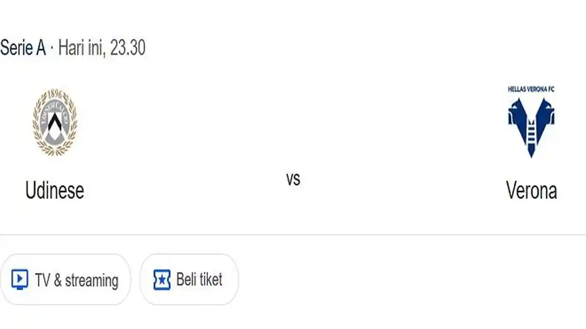 Prediksi Skor dan Susunan Pemain Udinese VS Hellas Verona, Adu Tajam Davis dan Mosquera