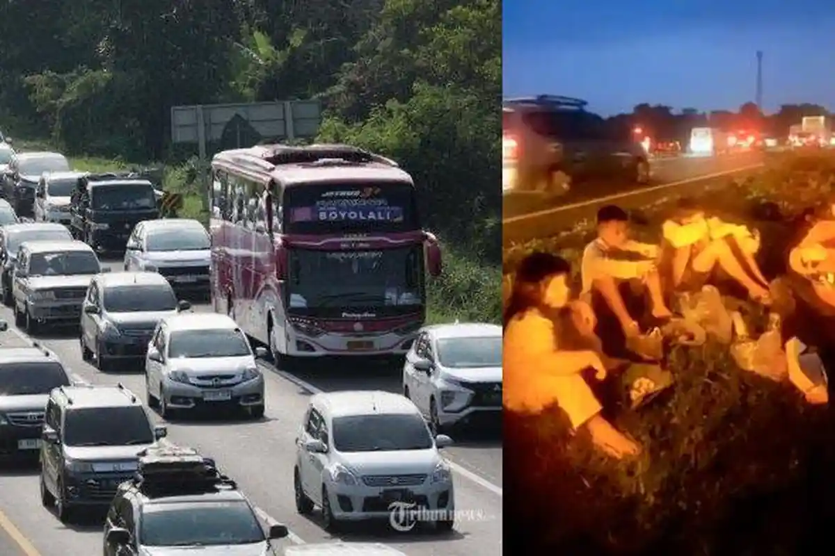 CURHAT Pemudik Terjebak Macet 12 Jam di Tol Cipali, Sekeluarga Terpaksa Buka Puasa di Pinggir Jalan