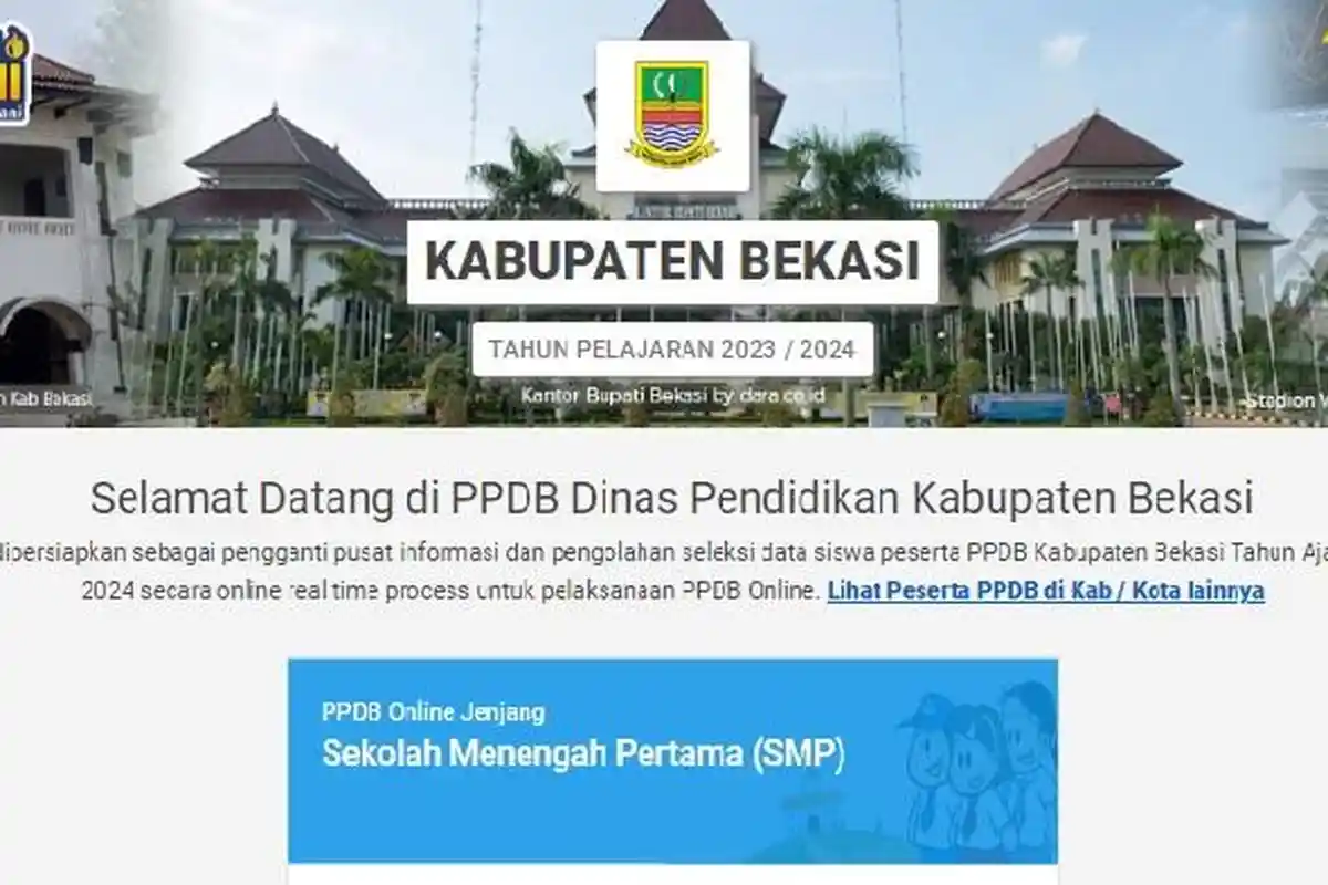 Pendaftaran PPDB Bekasi 2023 Jenjang SMP Ditutup Sore Ini, Daftar di kabbekasi.siap-ppdb.com