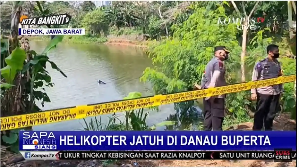 Mesin Helikopter Masih Menyala Saat Jatuh di Danau Buperta