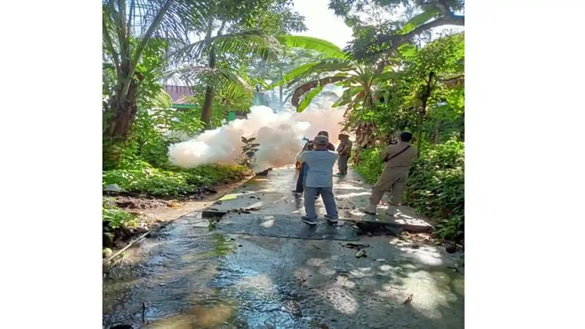 Satu Warga Anambas Terjangkit DBD, Puskesmas Jemaja Gerak Cepat Lakukan Fogging