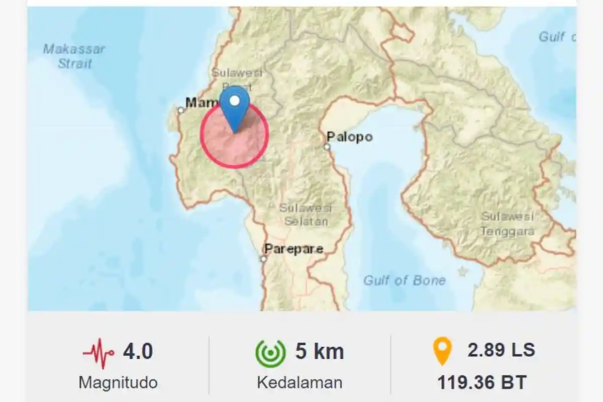 Gempa Bumi Terkini Tadi Pagi Rabu (21/7/21), Berikut Ini Data BMKG Magnitudo dan Lokasinya