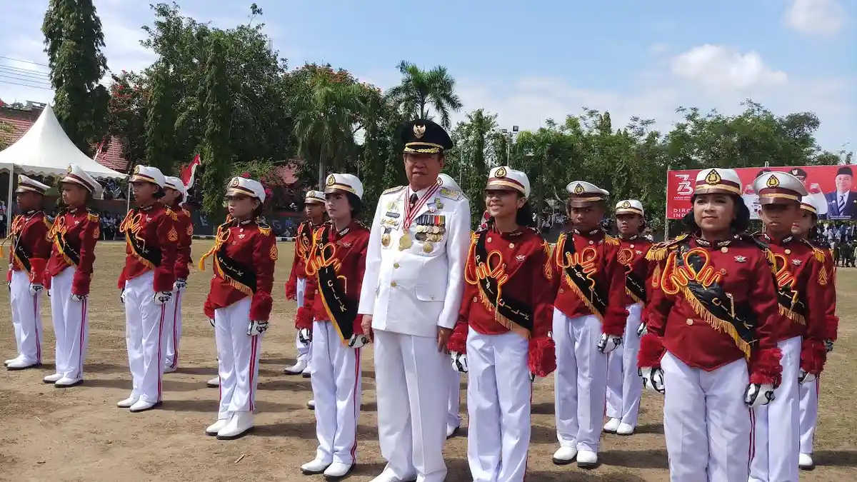 Atraksi Polantas Cilik Meriahkan Upacara Peringatan HUT ke-73 RI di Wajo