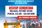 Jembatan Kutablang Bireuen Ditutup Lagi Nanti Malam, Ada Perbaikan Ikatan Leger