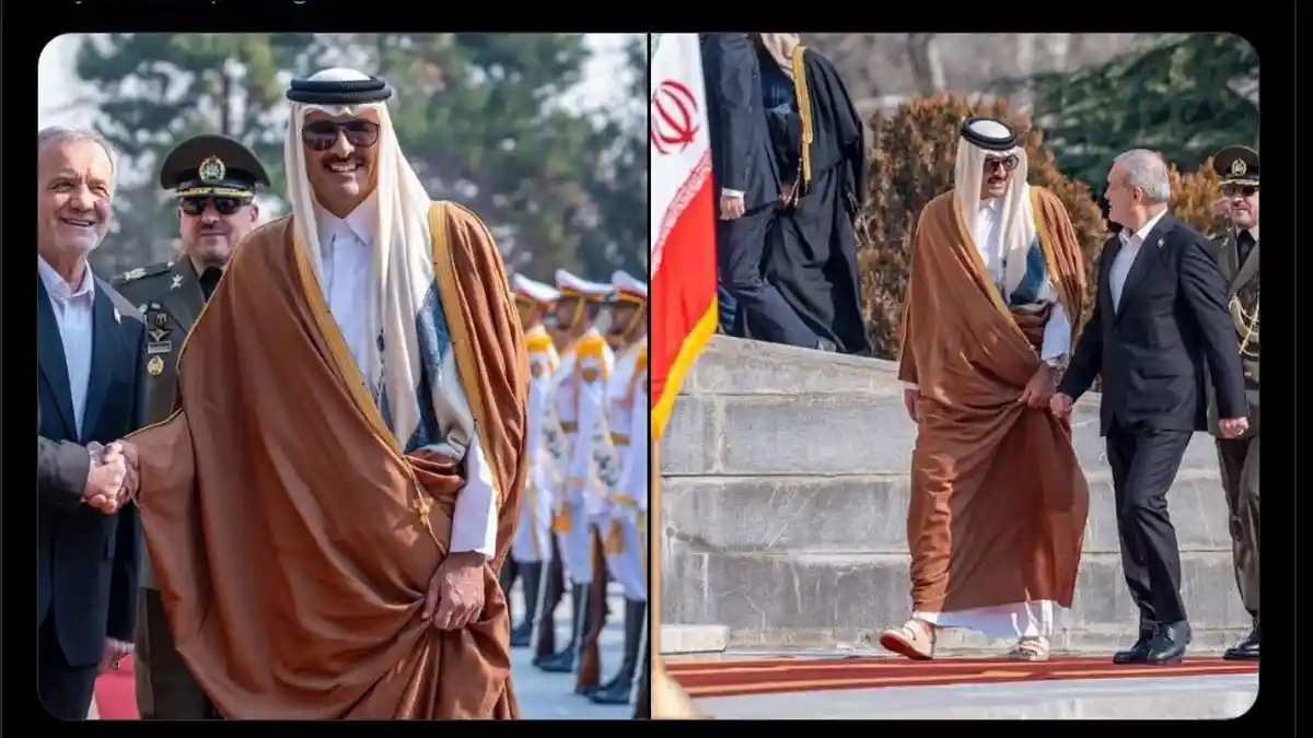 Emir Qatar  Sheikh Tamim bin Hamad Al Thani Bertemu Presiden Iran dan Pemimpin Tertinggi di Teheran