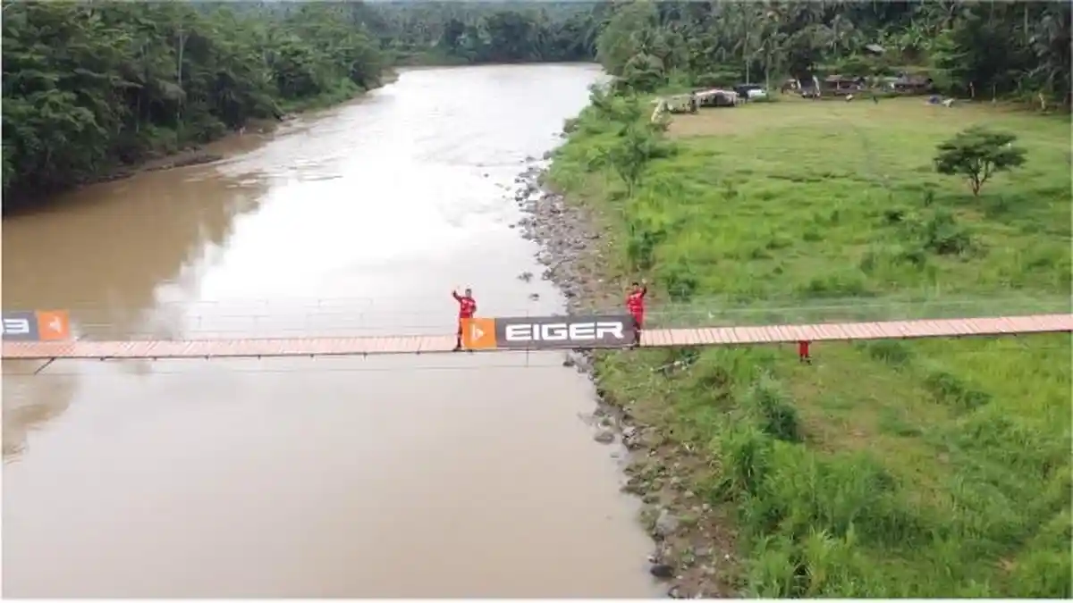Jembatan EIGER & Vertical Rescue Indonesia Membentang 140 M Sambungkan Dua Desa di Tasikmalaya