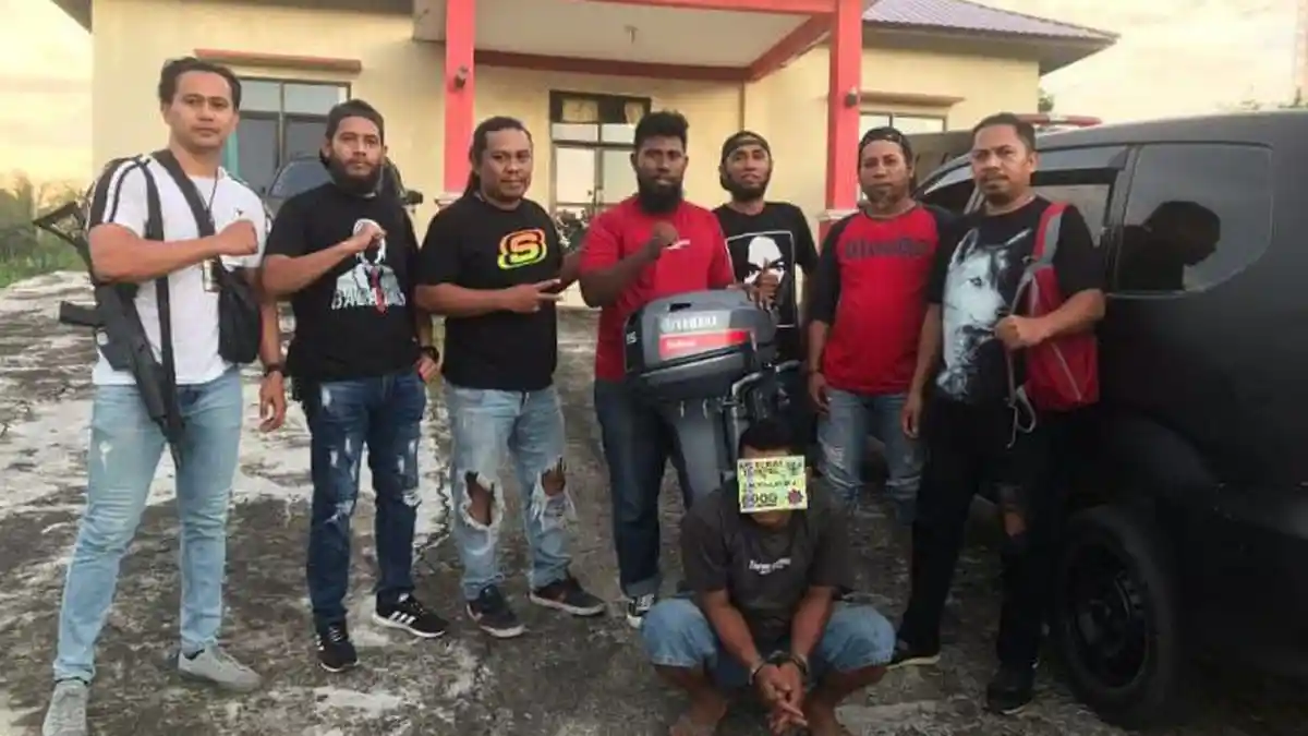 Resmob Serigala Ringkus Seorang Pelaku Pencuri Mesin Laut, Satunya Lagi Masih Diburu