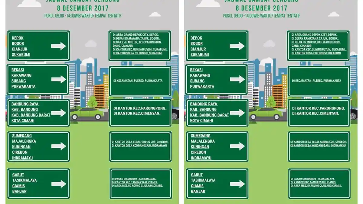 Hari Ini, Samsat Gendong Ada di Parongpong dan Cimenyan, Berikut Jadwal Lengkapnya