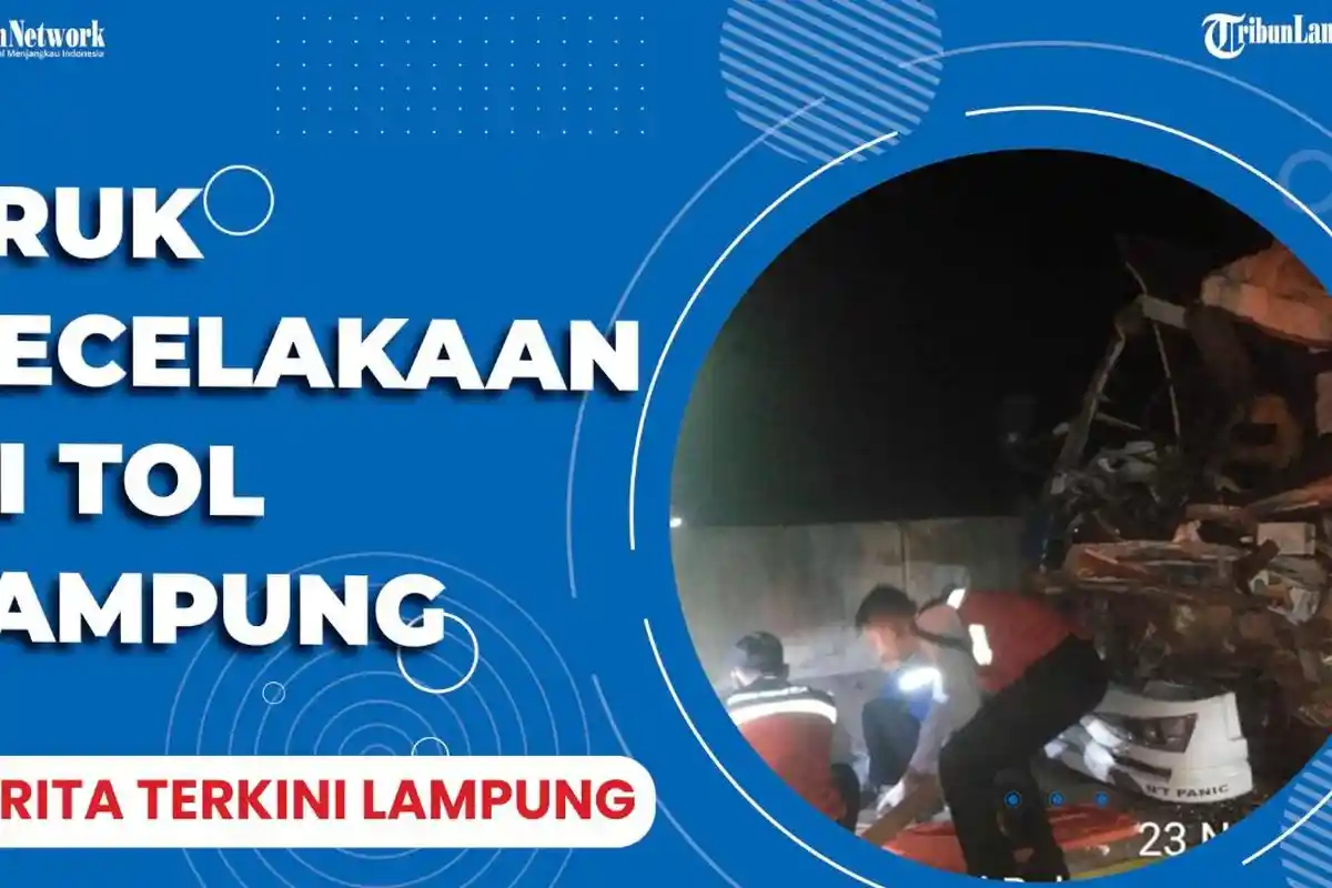 Berita Lampung Terkini 26 November 2022, Truk Bawa Rokok Diduga Ilegal Kecelakaan di Tol Lampung