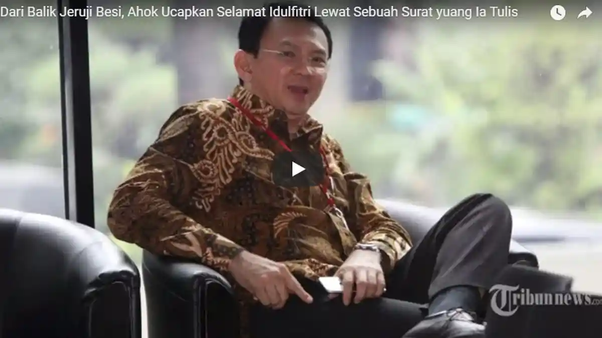 Melalui Surat Ahok Ucapkan Selamat Idul Fitri
