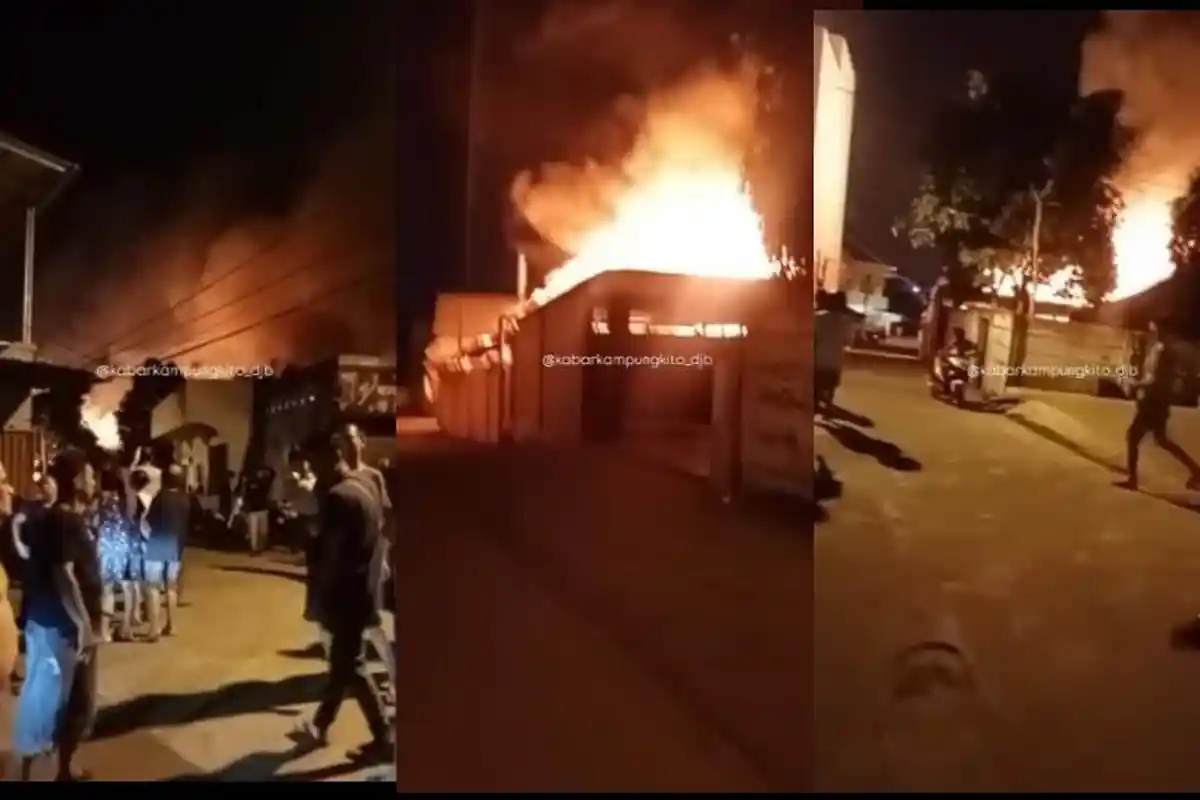 Api Membubung di Pabrik Tahu Dekat Lapangan KONI Kota Jambi, Warga Panik