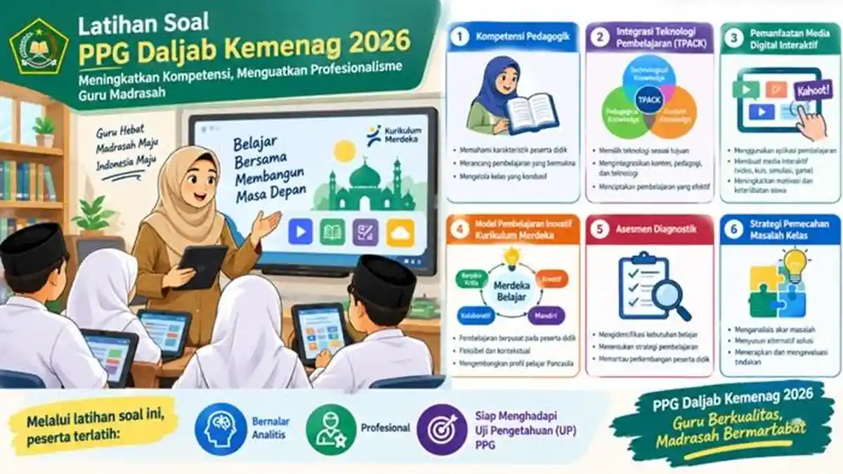Bank Soal PPG Daljab Madrasah 2026: Strategi Jitu Kuasai Pedagogik & TPACK